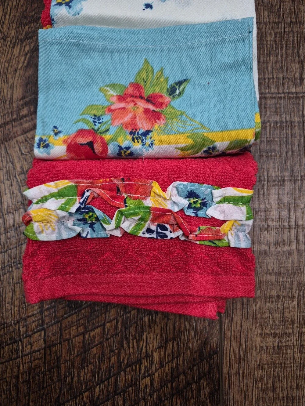 Pioneer Woman Discontinued  Spring Bouquet Kitchen Towels Set Of 2 Farmhouse